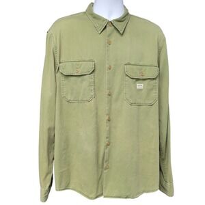 Denim & Supply Ralph Lauren XXL Army Green Long Sleeve Button Up Shirt  F358